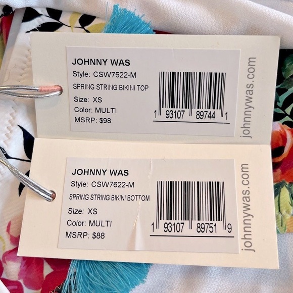 NWT Johnny Was Spring String Bikini Top & Spring String Bikini Bottoms - Picture 7 of 15